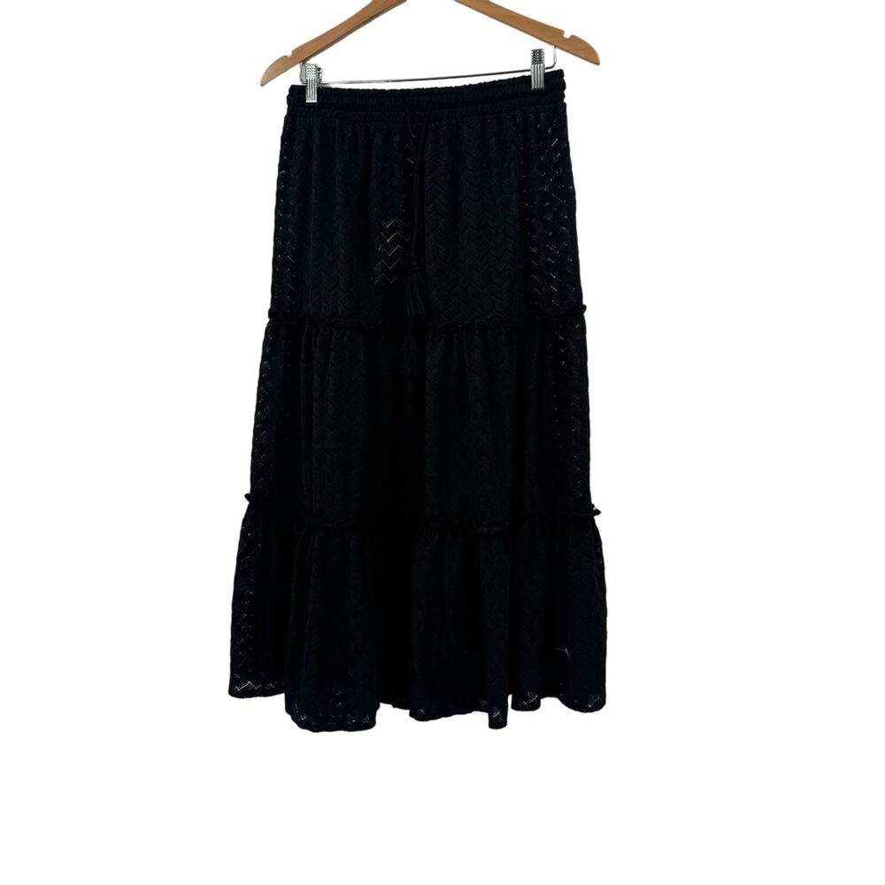 NWT Aruba Blue lace tiered maxi skit
